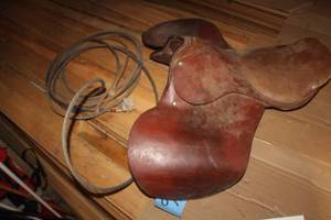 lot 331 image: Horse Saddle and Calf Rope