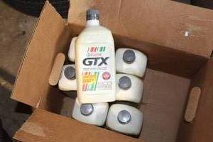 lot 296 image: Lot of (7) Castrol GTX 5W20 Motor Oil 1-Quart Plastic Bottle