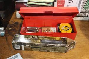 lot 340 image: Paint Ball Accessories, Plastic Tote - Zap Extreme Sports CO2 Cylinder, Daisy Jetts CO2 Cartridges, Crosman Copperhead CO2 Powerlets, CO2 Cartridges