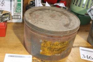 lot 347 image: Vintage Banner Coconut Metal Container