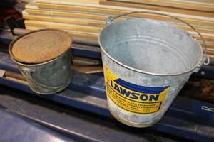 lot 345 image: Lot of (2) Vintage Metal Pails