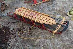 lot 164 image: Vintage Flexible Flyer Classic Racer Wood Sled