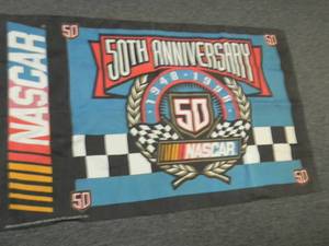 lot 19 image: NASCAR 50TH ANNIVERSARY 3 By 5 FLAG - NICE - SEE PICTURES