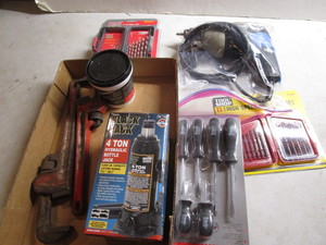 Pipe Wrench, Bottle Jack