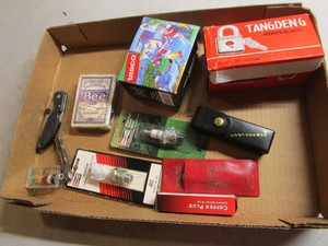 Padlocks, Binoculars, Knife