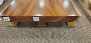 Solid Wood Live Edge Walnut Coffee Table Top (TOP ONLY).  Approximate Dimensions 48 x 25 x 2 - Slight Scratch and Dent, Slight mold growth from sitting in warehouse (can be sandedremoved). NO RESERVE