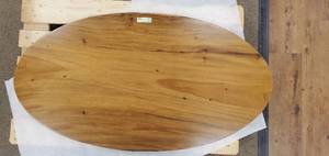 Solid Wood Walnut Elliptic Coffee Table Top (TOP ONLY).  Approximate Dimensions 52 x 28 x 2 - Slight Scratch and Dent, Slight mold growth from sitting in warehouse (can be sandedremoved). NO RESERVE