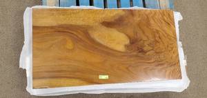 Solid Wood Walnut Coffee Table Top (TOP ONLY)  Approximate Dimensions 48 x 25 x 2 - Slight Scratch and Dent, Slight mold growth from sitting in warehouse (can be sandedremoved) NO RESERVE
