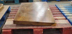 Solid Wood Walnut Coffee Table Top (TOP ONLY)  Approximate Dimensions 48 x 25 x 2 - Very Warped, Slight Scratch and Dent, Slight mold growth from sitting in warehouse (can be sandedremoved) NO RESERVE