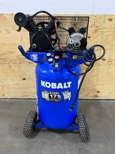 lot 9 image: KOBALT 30-Gallon Two Stage Portable Corded Electric Vertical Air Compressor
