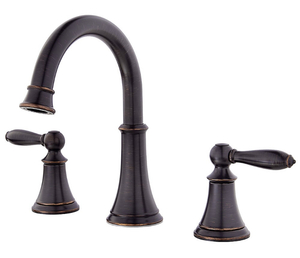 lot 13 image: PFISTER Courant Tuscan Bronze 2-Handle Widespread WaterSense Bathroom Sink Faucet with Drain