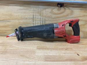 lot 15 image: MILWAUKEE M18 FUEL ONE-KEY 18-Volt Lithium-Ion Brushless Cordless SAWZALL Reciprocating Saw (Tool-Only)