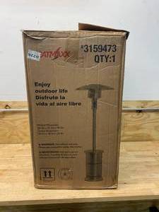 lot 38 image: HEATMAXX 48000-BTU Stainless Steel Floorstanding Liquid Propane Patio Heater