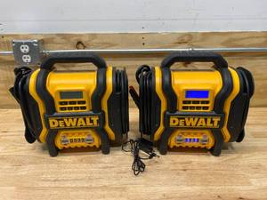 lot 75 image: DEWALT 1600 Peak Amp Portable Car Jump Starter with 120 PSI Digital Air Compressor and 500-Watt Inverter