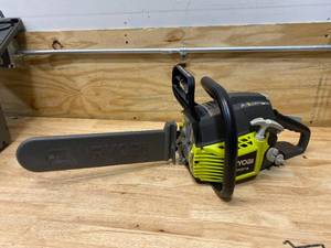 lot 19 image: RYOBI 16 in. 37cc 2-Cycle Gas Chainsaw with Heavy-Duty Case