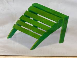 lot 112 image: LIVING ACCENTS Green Wood Ottoman