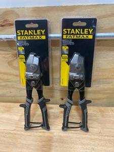 lot 110 image: STANLEY Lot of 2- Fatmax Duct Notcher Tools