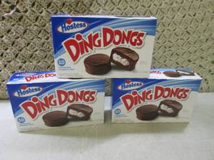 (B-3) 3 Boxes Hostess Ding Dongs...