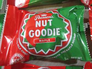 (B-1) 12 Nut Goodie Maple Candy Bar...