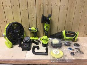 RYOBI ONE 18V Cordless 5-Tool Automotive Detailing Kit with 1  Battery and Charger Customer Returns See Pictures