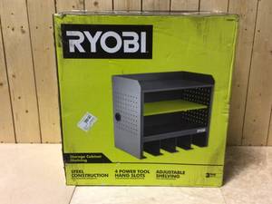 RYOBI Steel 3-Shelf Wall Mounted Garage Cabinet in Platinum (17 in W x 11 in H x 19 in D) Customer Returns See Pictures