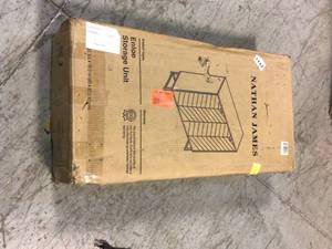 Nathan James Dylan 47 in. Oak and Black Wood TV Stand Fits TVs Up to 55 in. with Storage Doors Customer Returns See Pictures