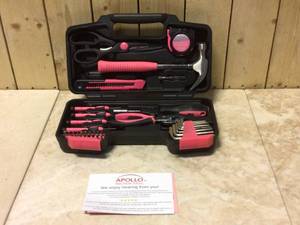 Apollo General Tool Set in Pink (39-Piece)&nbsp Customer Returns See Pictures