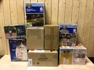 MIX LOT OF HAMPTON BAY OUTDOOR LIGHTS Customer Returns See Pictures