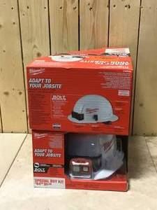 Milwaukee 450 Lumens LED SpotFlood Headlamp with Hardhat Customer Returns See Pictures