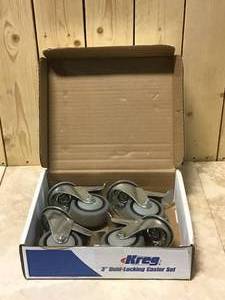 Kreg 3 in. Dual Locking Caster Set (Set of 4) Customer Returns See Pictures