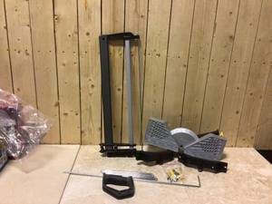 Tap and Hold to Zoom 27.75 in. Adjustable Angle Clamping Miter Box with 22 in. Saw by Stanley Customer Returns See Pictures