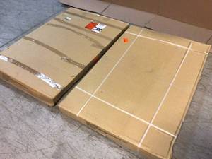 Lot of 2 Husky 42 in. H x 96 in W x 48 in. D Overhead Ceiling Mount Garage Rack customer returns see pictures