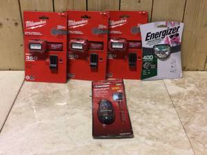 lot 4 image: Lot of Assorted Mixed Head Lamps Customer Returns See Pictures