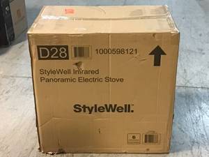 lot 66 image: Legacy 1,000 sq. ft. Panoramic Infrared Electric Stove in Black by StyleWell Customer Returns See Pictures