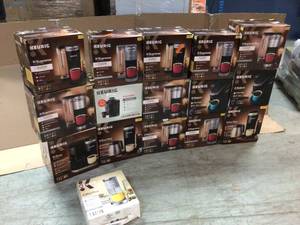 lot 102 image: Pallet of 15 Assorted Boxes of Keurig Coffee Makers Customer Returns See Pictures