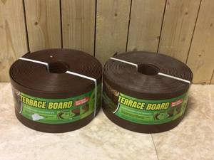 Master Mark Terrace Board 5 in. x 40 ft. Brown Landscape Lawn Edging with Stakes Customer Returns See Pictures