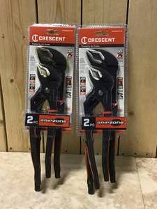 Crescent 10 in. and 12 in. Plier Set 2-Pack Grip Zone V-Jaw with Dual Material Tongue and Groove Customer Returns See Pictures
