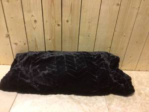 Knox Black Chevron Pattern Bean Bag Cover (25 in. x 34 in. x 34 in.) by Noble House Customer Returns See Pictures