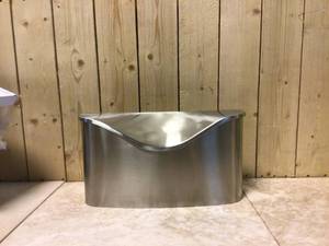 Postino Mailbox Entryway in Brushed Stainless Steel by Umbra Customer Returns See Pictures