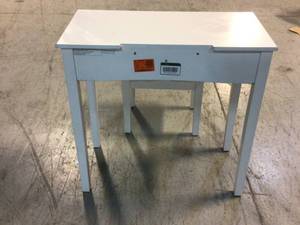 Small vanity Set Table and Bench Only Mirror Not Included   See pic small damage Customer Returns See Pictures