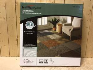 TrafficMaster Versatile Assorted Commercial Pattern 24 in. x 24 in. Carpet Tile (10 TilesCase) Customer Returns See Pictures