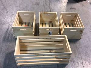 MIX LOT OF WOOD CRATES Customer Returns See Pictures