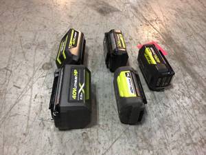 Lot of assorted Ryobi 40V Batteries assorted models and conditions review Pictures