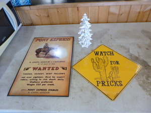 lot 42 image: 2 Metal Signs