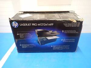 HP&nbspLaserJet M1212nf MFP Printer  contains toner inside  includes power cable