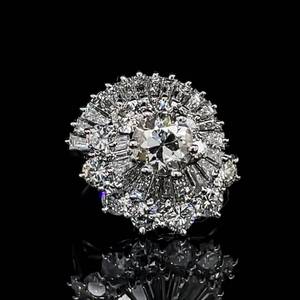 Massive 4.50 Carat Stairway to Heaven Vintage Old European Cut Diamond Estate Ring in 18k Italian Gold $19,550 Retail VIDEO