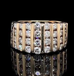 2.00ctw. Diamond 9 Row Channel Set Ring in 14k Yellow Gold $4,750 Retail VIDEO