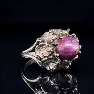 Treasurable &amp Unique Natural Star Ruby Vintage Nature Forest Dome Estate Ring $1,650 Retail VIDEO