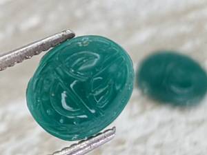 4.40 Carats Hand-Carved Natural Emerald Gemstones