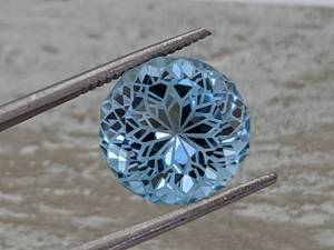 Stunning Large 13.01 Carat Natural Fancy Cut Swiss Blue Topaz Gemstone
